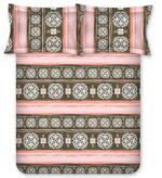 Bombay Dyeing Dream Lover 100% Cotton Bedsheet Set 1N Double Bedsheet 2N Pillow Covers 1N Bolster 7017 Orange