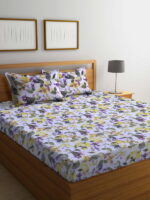 BOMBAY DYEING Florentine BEDSHEEET (2.54 X 2.28 MT) 2 Pillow Covers (46 cm X 69 cm) THREADCOUNT 210, 100 % Cotton  7184 Yellow