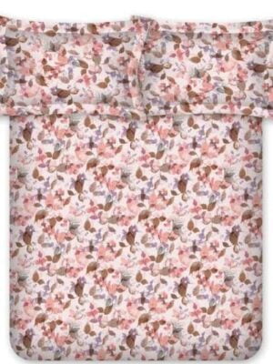 BOMBAY DYEING Florentine King Double Size BEDSHEEET (2.74 X 2.74 MT) 2 Pillow Covers (46 cm X 69 cm) THREADCOUNT 210, 100 % Cotton  7184 Peach