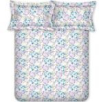 BOMBAY DYEING Florentine King Double Size BEDSHEEET (2.74 X 2.74 MT) 2 Pillow Covers (46 cm X 69 cm) THREADCOUNT 210, 100 % Cotton 7185 Blue
