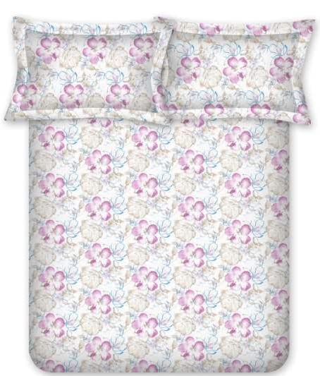 BOMBAY DYEING Florentine King Double Size BEDSHEEET (2.74 X 2.74 MT) 2 Pillow Covers (46 cm X 69 cm) THREADCOUNT 210, 100 % Cotton  7185 Pink