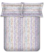 Bombay Dyeing Cotton Bedsheet 120 Thread Count with 2 Pillow Covers Epigram (Queen, Blue)