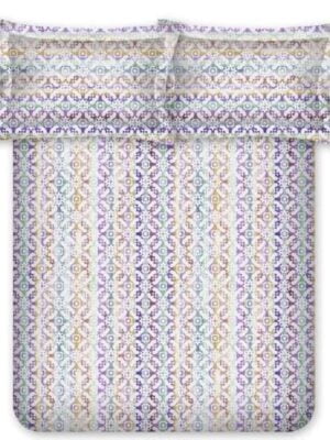 Bombay Dyeing Cotton Bedsheet 120 Thread Count with 2 Pillow Covers Epigram (Queen, Blue)