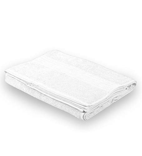 Bombay Dyeing Tulip 450 GSM Cotton Bath Towel  Large, White