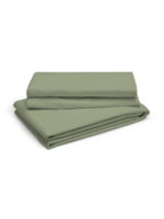 Pure Earth 300 TC Cotton Ultra Fine Olive Green Colored Solid Print King Bed Sheet Set
