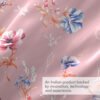Iris Gaze Cotton Fine Peach Colored Floral Print King Bed Sheet Set