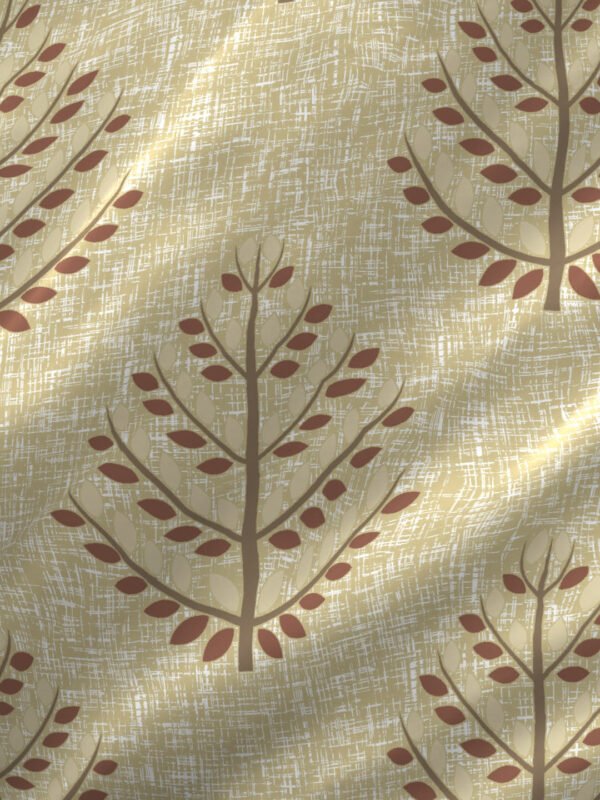Iris Gaze Cotton Fine Beige Colored Floral Print King Bed Sheet Set