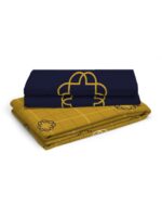 Signature 300 TC Cotton Ultra Fine Yellow Colored Geometric Print King Bed Sheet Set
