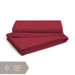 Kalpavriksha 300 TC 100% Cotton Ultra Fine Maroon Colored Solid Print King Bed Sheet Set
