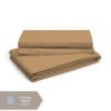 Kalpavriksha 300 TC 100% Cotton Ultra Fine Brown Colored Solid Print King Bed Sheet Set