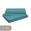 Kalpavriksha 300 TC 100% Cotton Ultra Fine Blue Colored Solid Print King Bed Sheet Set