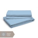 Kalpavriksha 300 TC 100% Cotton Ultra Fine Blue Colored Solid Print King Bed Sheet Set