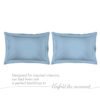 Kalpavriksha 300 TC 100% Cotton Ultra Fine Blue Colored Solid Print King Bed Sheet Set