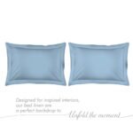 Kalpavriksha 300 TC 100% Cotton Ultra Fine Blue Colored Solid Print King Bed Sheet Set