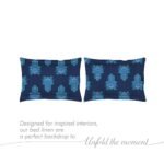 Hamsa Healing 100% Cotton Fine Dark Blue Colored Abstract Print King Bed Sheet Set