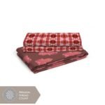 Hamsa Healing 100% Cotton Fine Maroon Colored Abstract Print King Bed Sheet Set
