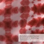 Hamsa Healing Cotton Fine Red Colored Abstract Print Single Bed Sheet Set