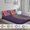 Happy Hippie 150 TC Cotton Super Fine Blue Colored Abstract Print King Bed Sheet Set