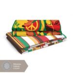 Rasta Rhyms 100% Cotton Fine Multi Colored Stripes Print King Bed Sheet Set