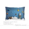 Rock & Room 100% Cotton Fine Dark Blue Colored Cartoon Print Single Bed Sheet Set