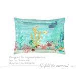 Rock & Room 150 TC Cotton Fine Sea Blue Colored Cartoon Print Single Bed Sheet Set