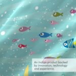 Rock & Room 150 TC Cotton Fine Sea Blue Colored Cartoon Print Single Bed Sheet Set