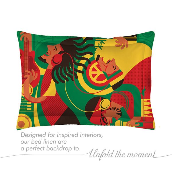 Rasta Rhyms 100% Cotton Fine Multi Colored Stripes Print Single Bed Sheet Set