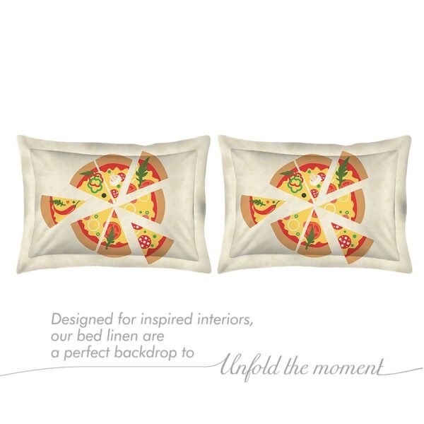 Rock & Room 200 TC 100% Cotton Super Fine Multi Colored Cartoon Print King Bed Sheet Set