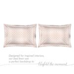 Cottage Garden-1 300 TC 100% Cotton Ultra Fine White/Orange Colored Geometric Print Double Bed Sheet Set