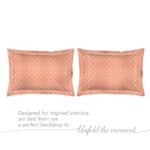 Cottage Garden-1 300 TC 100% Cotton Ultra Fine Orange Colored Geometric Print Double Bed Sheet Set