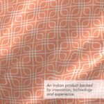 Cottage Garden-1 300 TC 100% Cotton Ultra Fine Orange Colored Geometric Print Double Bed Sheet Set