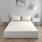 Cottage Garden-1 300 TC 100% Cotton Ultra Fine White Colored Ethnic Print Double Bed Sheet Set