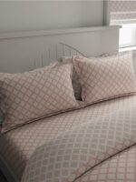 Cottage Garden-1 300 TC 100% Cotton Ultra Fine Orange Colored Ethnic Print Double Bed Sheet Set