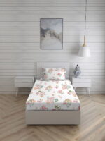Iris Gaze-1 100% Cotton Fine Multi Colored Floral Print Single Bed Sheet Set
