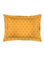 Iris Gaze-1 100% Cotton Fine Yellow Colored Ethnic Print Single Bed Sheet Set