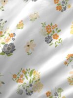 Iris Gaze-1 100% Cotton Fine Multi Colored Floral Print King Bed Sheet Set
