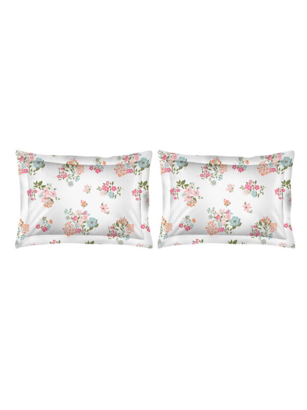 Iris Gaze-1 100% Cotton Fine Multi Colored Floral Print King Bed Sheet Set