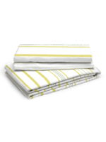 Iris Gaze-1 100% Cotton Fine Multi Colored Stripes Print King Bed Sheet Set