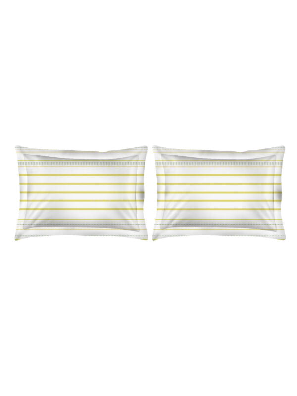 Iris Gaze-1 100% Cotton Fine Multi Colored Stripes Print King Bed Sheet Set