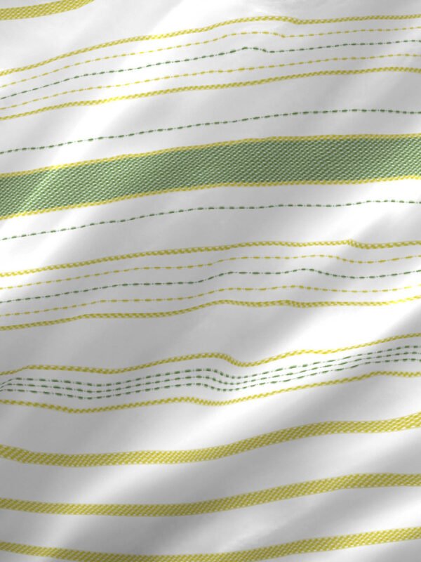 Iris Gaze-1 100% Cotton Fine Multi Colored Stripes Print King Bed Sheet Set