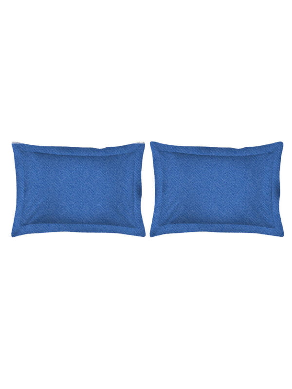 Wizard 100% Cotton Fine Blue Colored Geometric Print King Bed Sheet Set