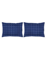 Wizard 100% Cotton Fine Blue Colored Checkered Print King Bed Sheet Set