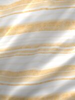 Wizard 100% Cotton Fine White/Orange Colored Stripes Print King Bed Sheet Set