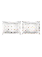 Akira -1 225 TC Chief Value Cotton Super Fine White/Brown Colored Geometric Print King Bed Sheet Set