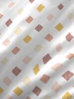 Akira -1 225 TC Chief Value Cotton Super Fine White/Brown Colored Geometric Print King Bed Sheet Set