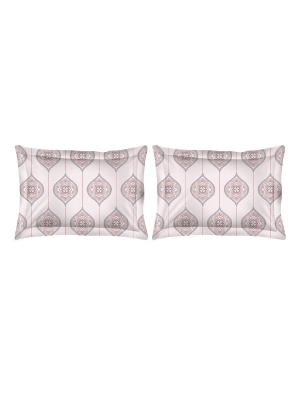 Akira -1 225 TC Chief Value Cotton Super Fine Ivory Colored Ethnic Print King Bed Sheet Set