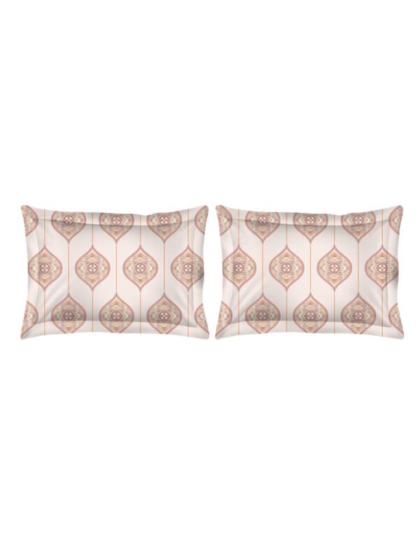 Akira -1 225 TC Chief Value Cotton Super Fine Beige Colored Ethnic Print King Bed Sheet Set