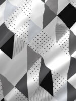 Akira 2 225 TC Chief Value Cotton Super Fine White/Black Colored Abstract Print King Bed Sheet Set