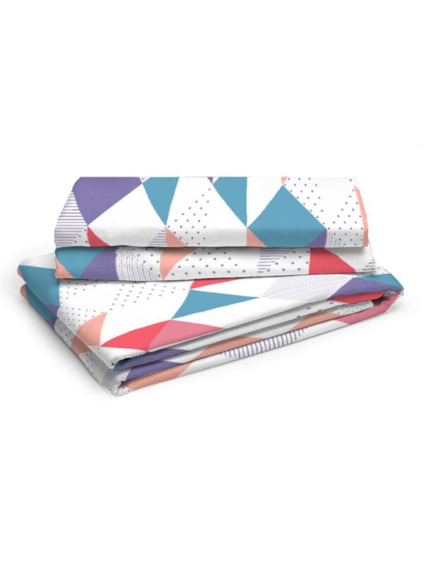 Akira 2 225 TC Chief Value Cotton Super Fine Multi Colored Abstract Print King Bed Sheet Set