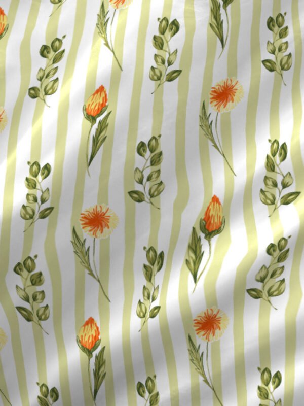 Akira 2 225 TC Chief Value Cotton Super Fine Yellow Colored Floral Print King Bed Sheet Set